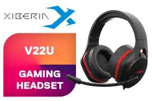 Xiberia V22U Gaming Headset Black Red