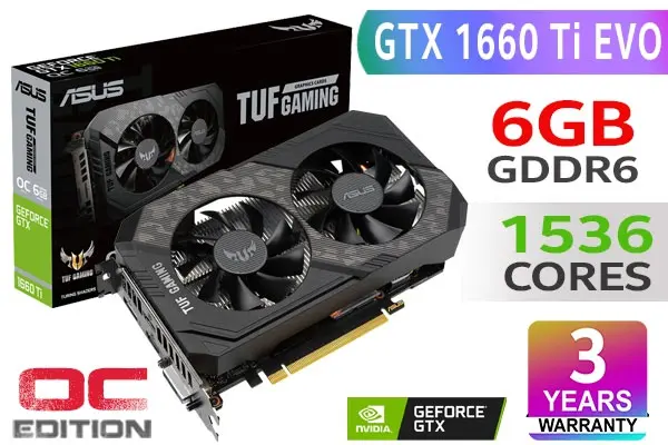 めいTUF Gaming GTX 1660 Ti OC 6GB 新品未開封 ASUS TUF Gaming GeForce® GTX 1660 Ti EVO OC Edition 6GB