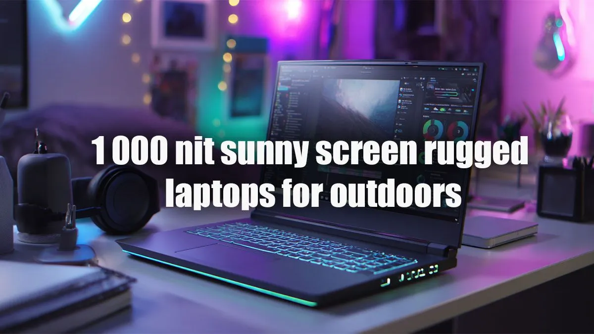 1000 Nit Rugged Laptops Built for Sunlight