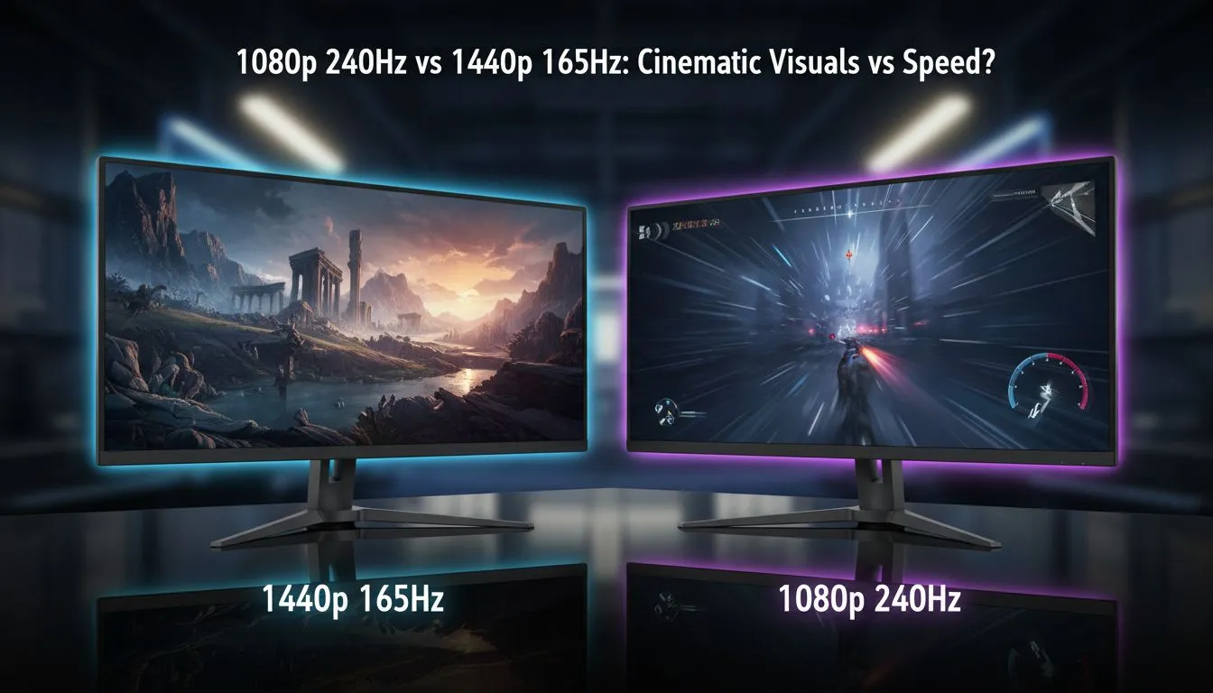 1080p 240Hz vs 1440p 165Hz: Speed vs Clarity