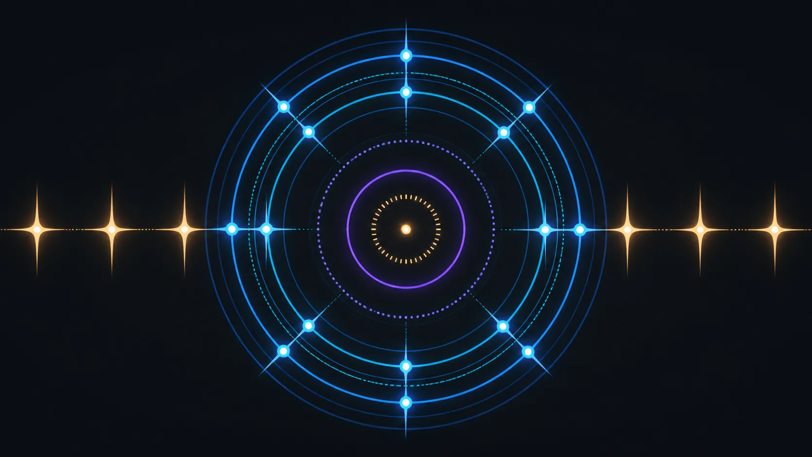 Abstract diagram of timing pulses aligning display frames