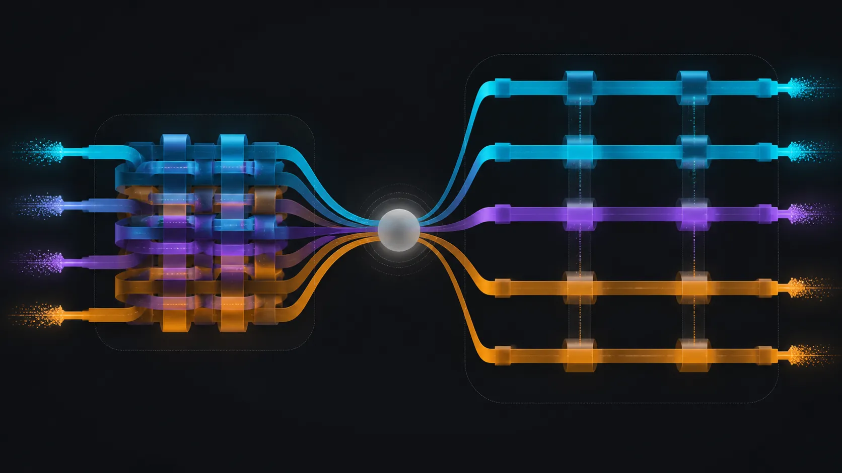 Abstract comparison of compact integrated and spaced modular memory forms