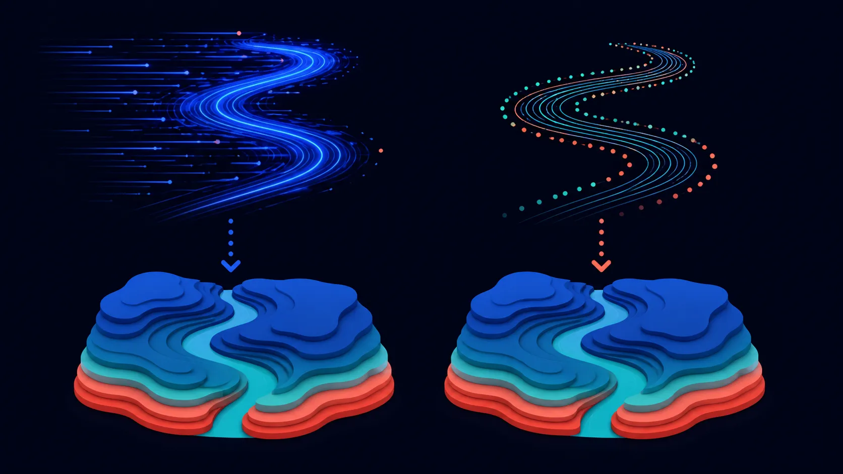 Abstract comparison of rapid and measured print motion paths