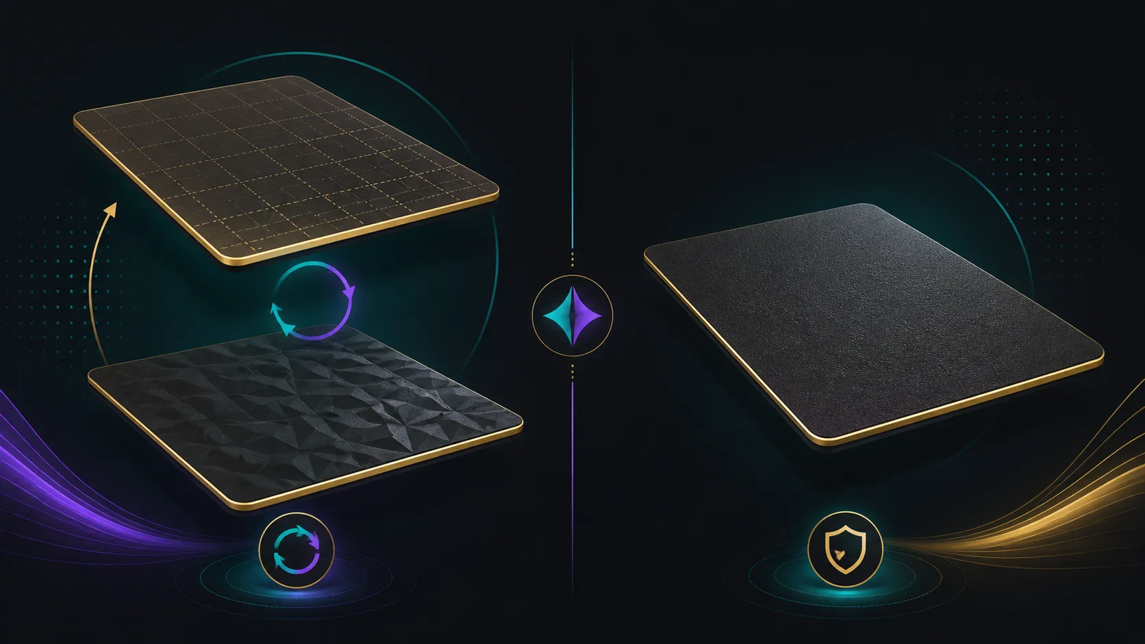 Abstract comparison of dual-sided and single-sided build plate surfaces