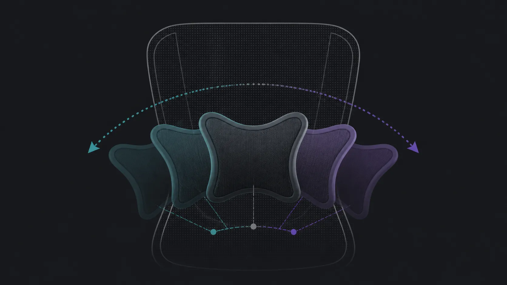 Abstract lumbar rotation diagram