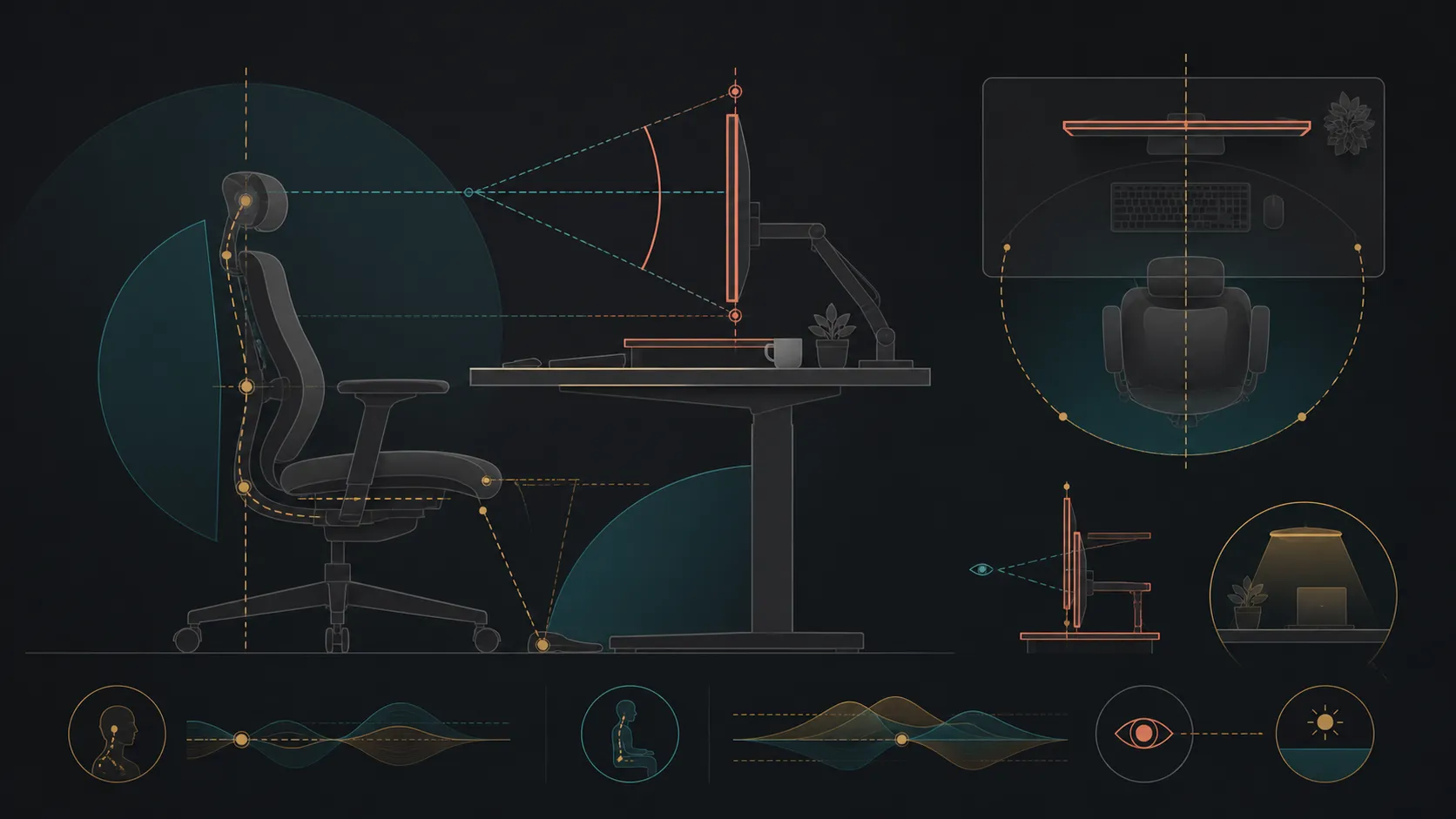 Abstract hybrid ergonomic layout