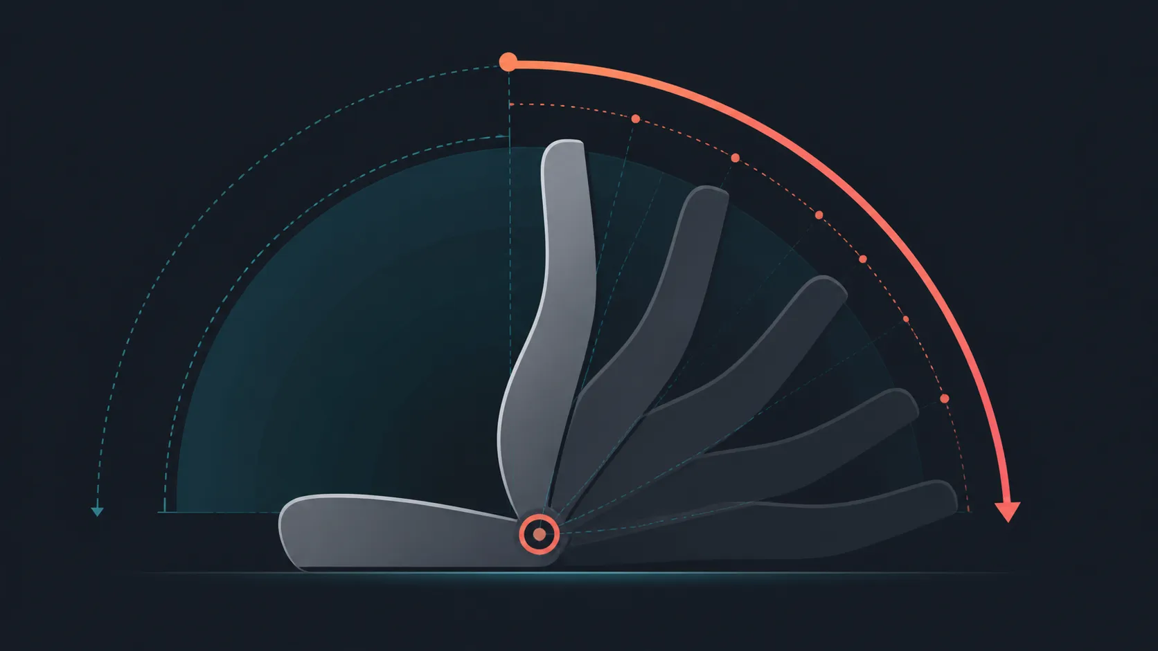 Abstract recline pivot diagram