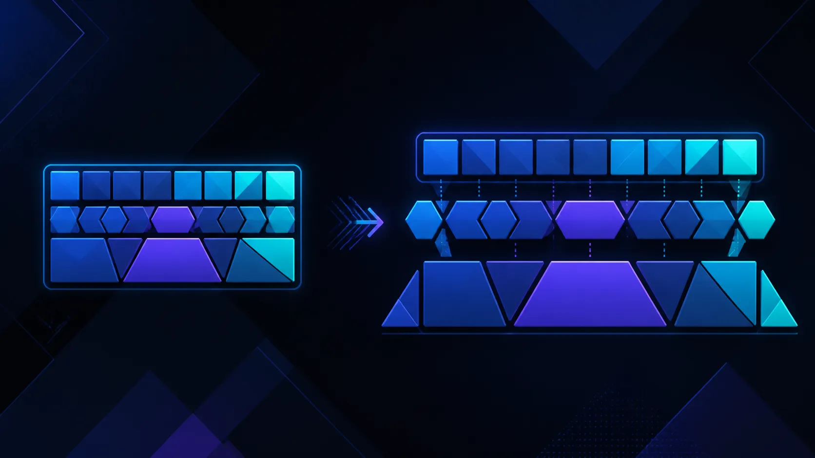 Side-by-side abstract comparison of compact and full input layouts
