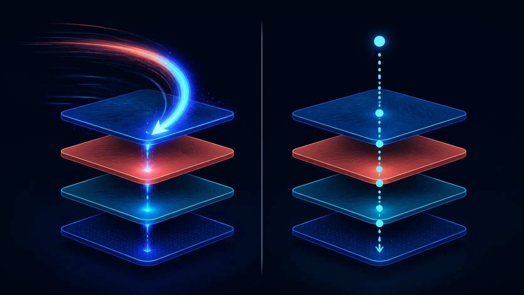 Abstract high and standard print motion comparison