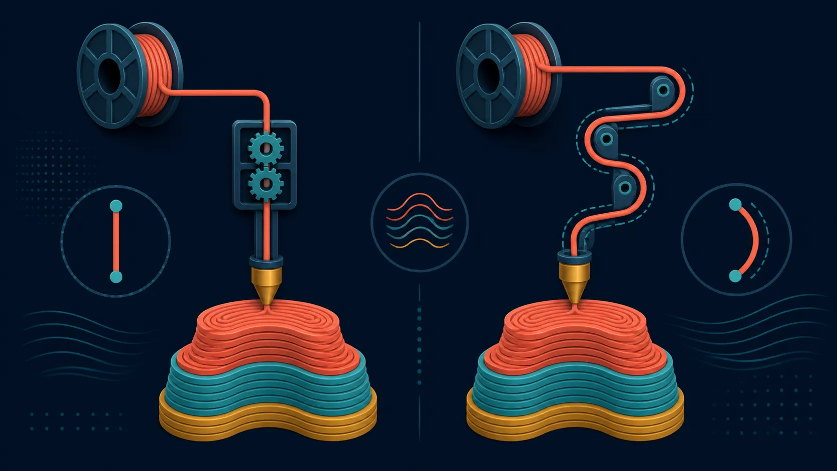Abstract extrusion-route comparison