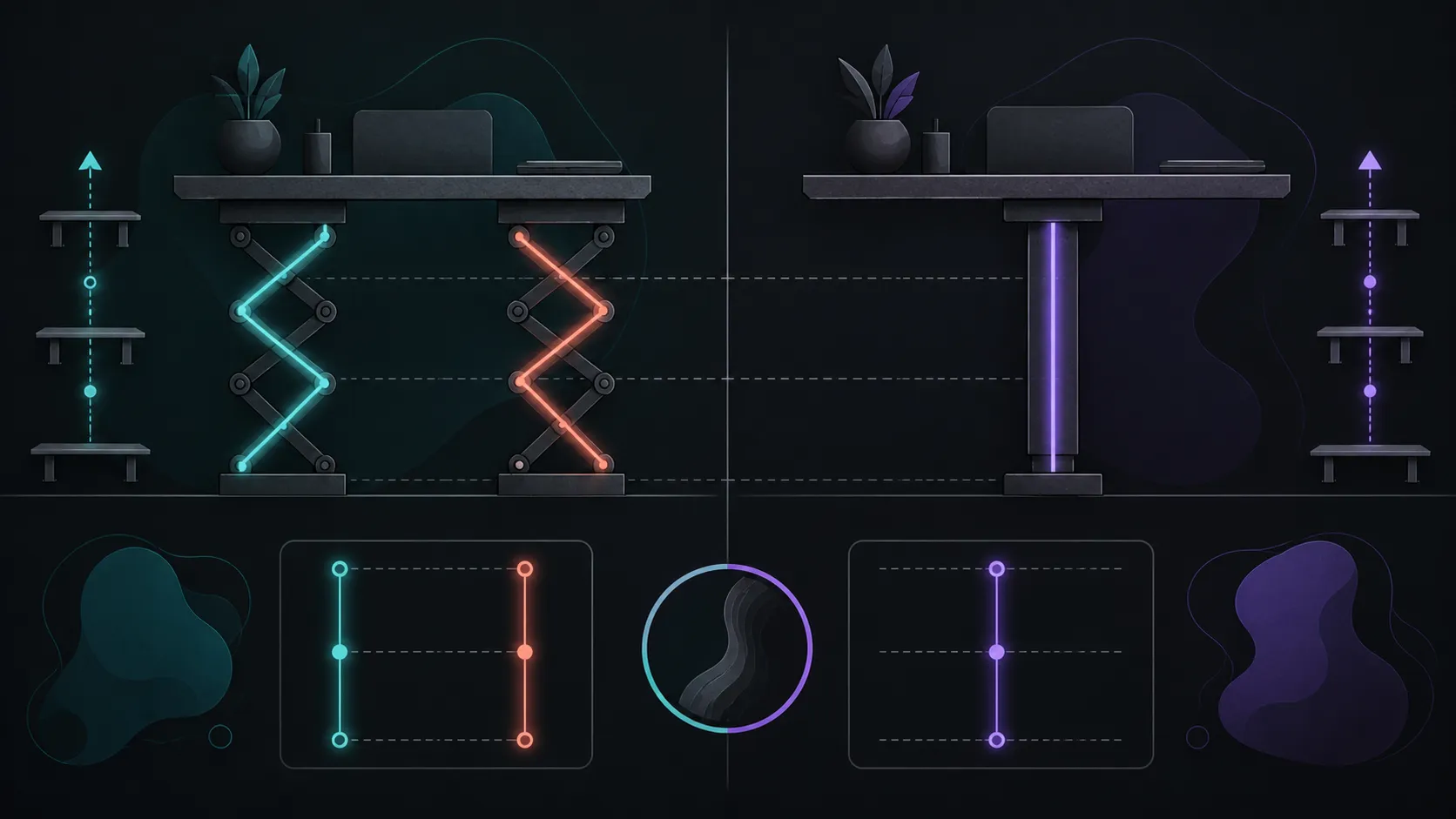 Abstract desk lift comparison