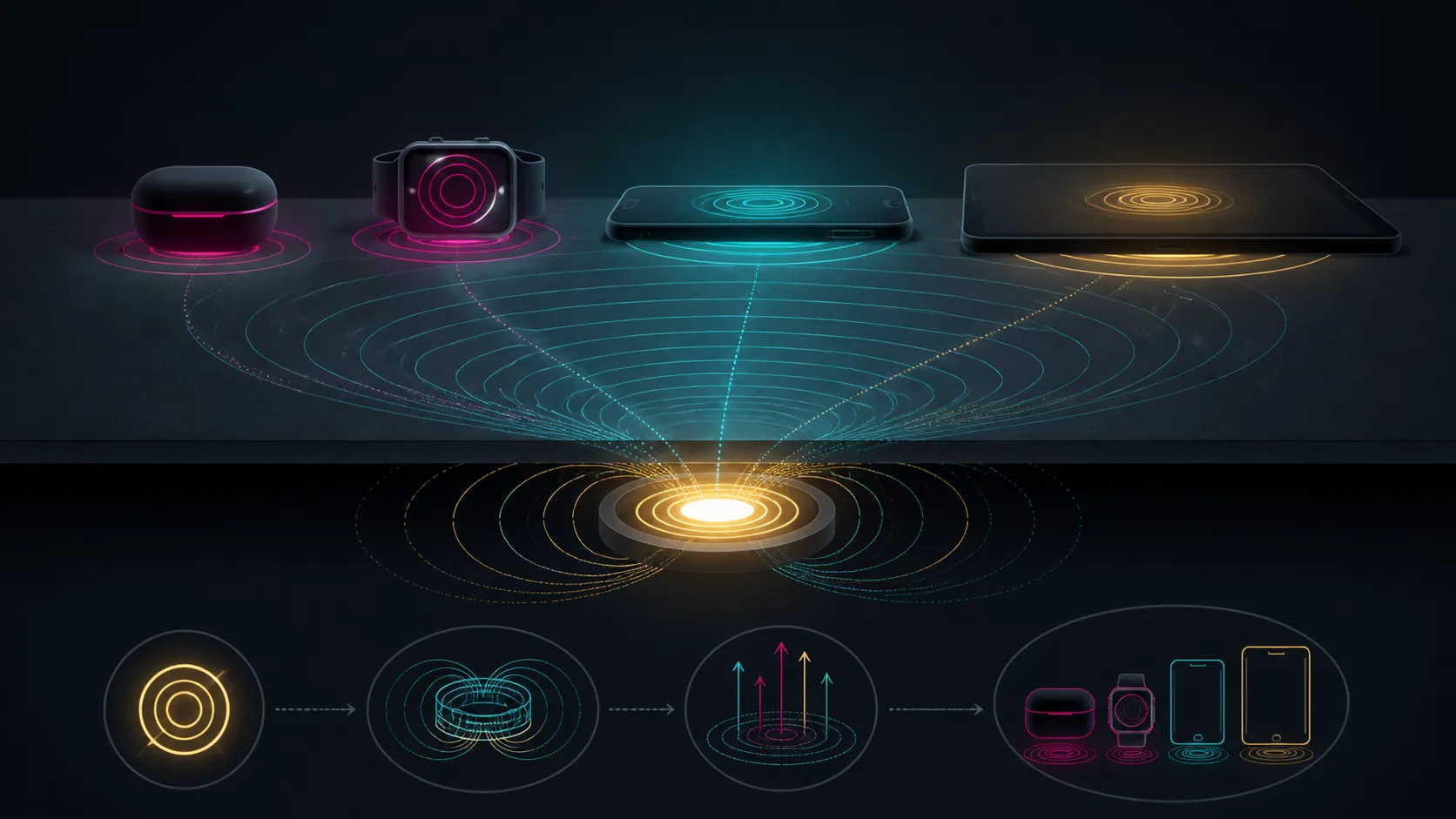 Abstract wireless charging diagram