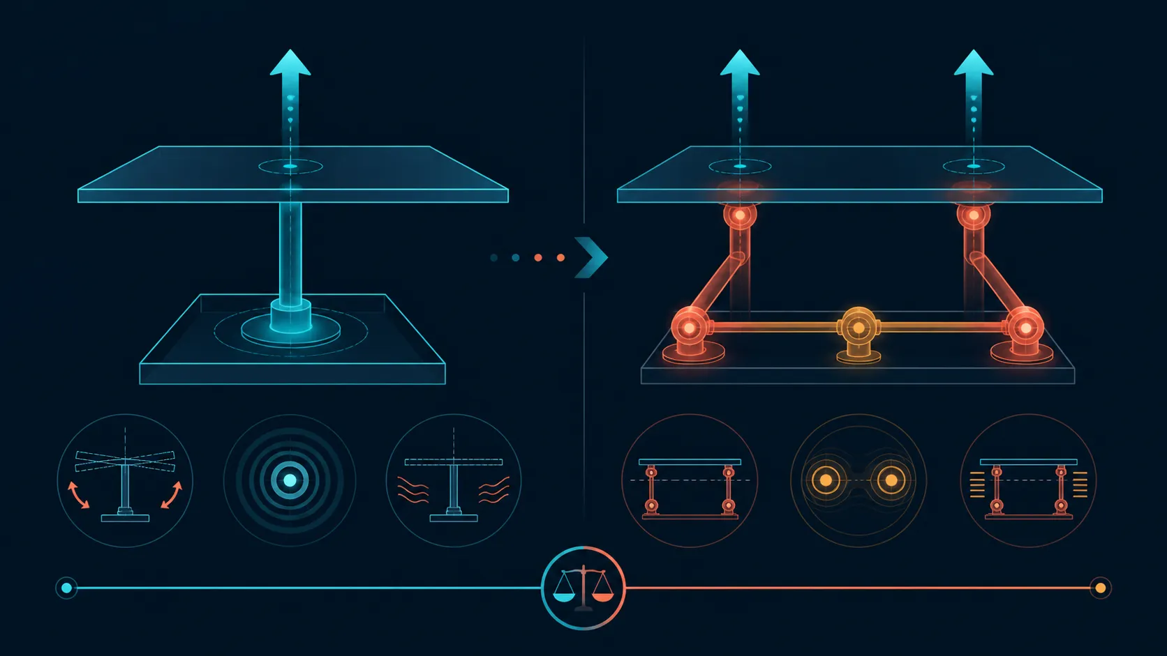 Abstract standing desk motor diagram