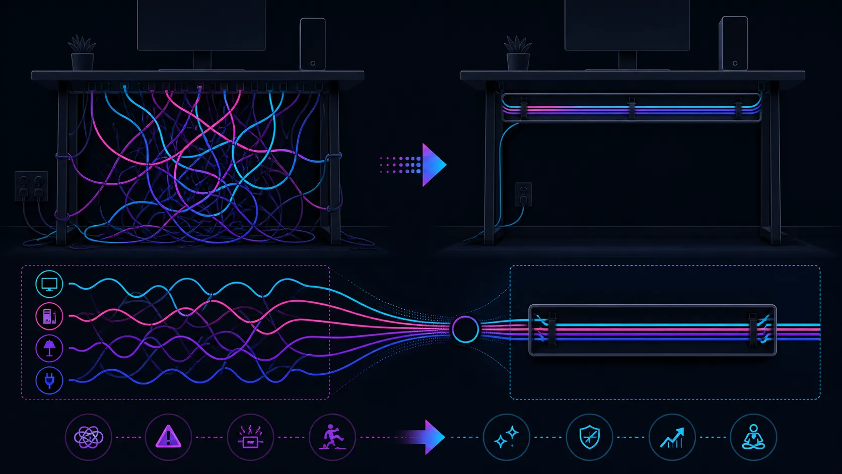 Abstract cable clutter diagram