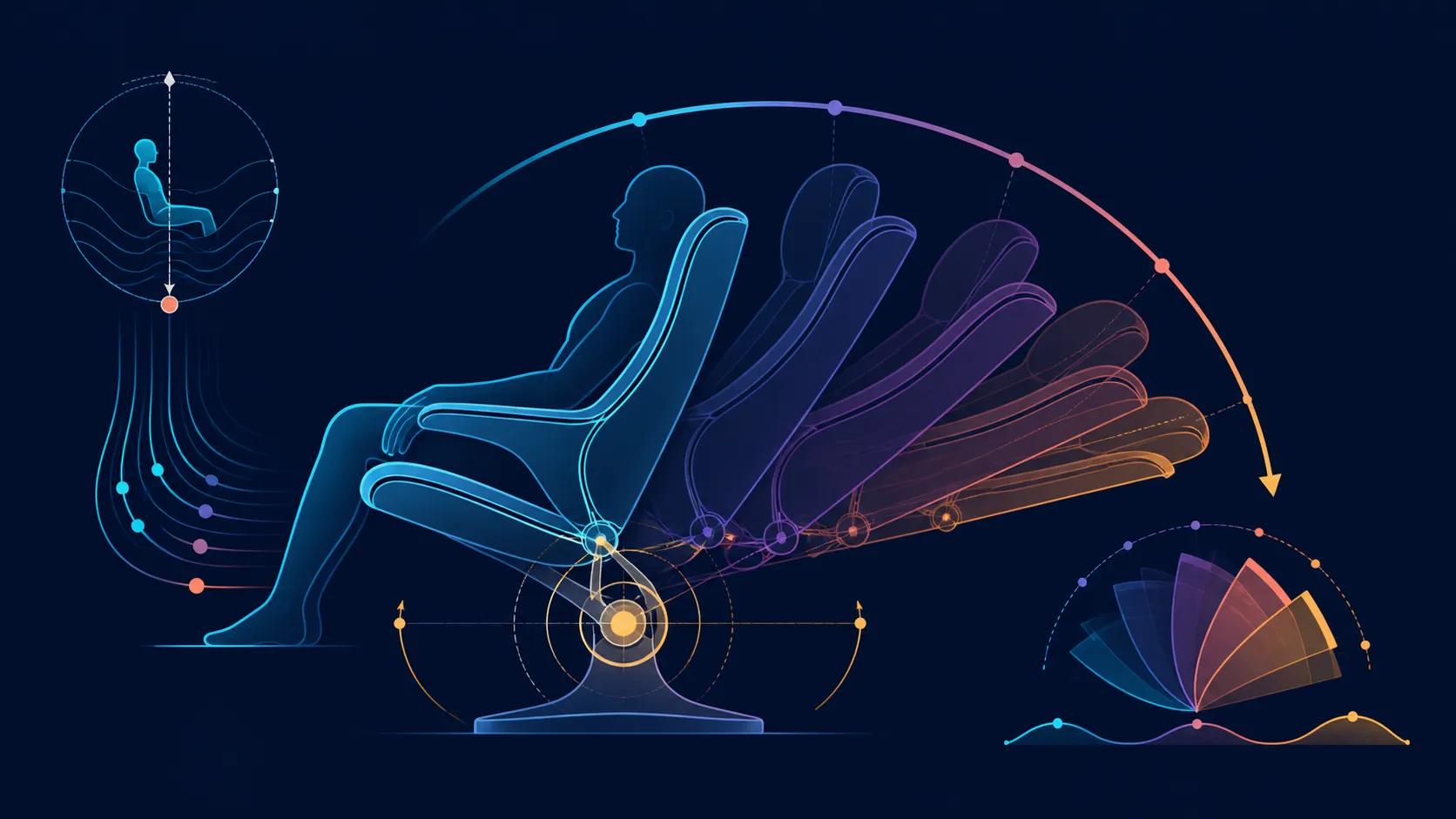 Abstract balanced pivot and backrest curve