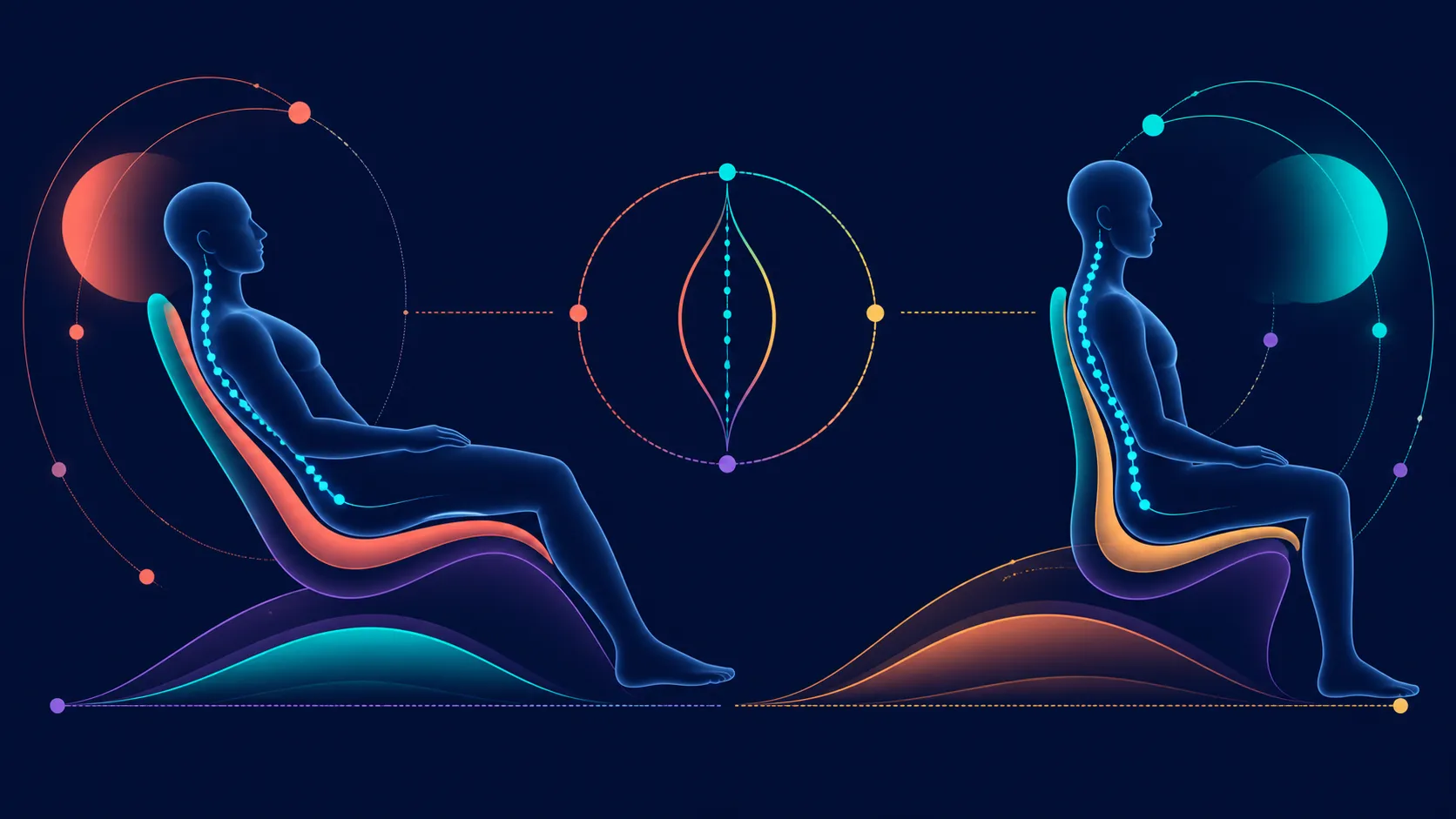 Side-by-side neutral upright and reclined backrest curves