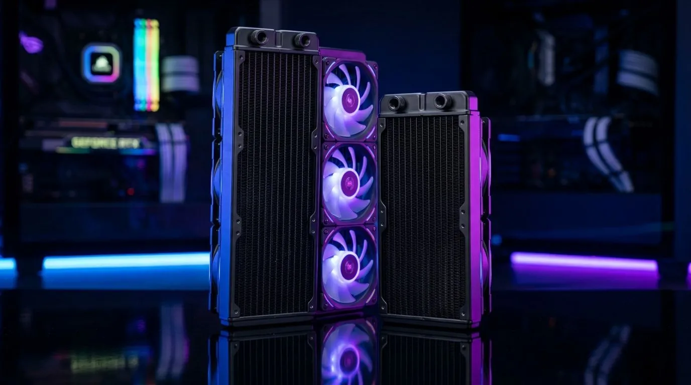 240mm vs 360mm radiator cooling explained
