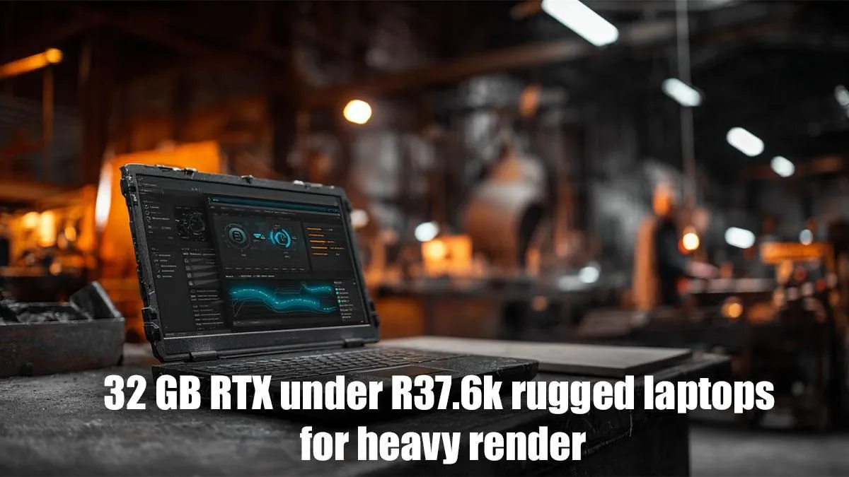 32GB RTX GPUs under R37.6K rugged laptops
