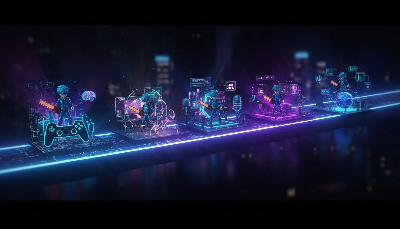 Denji Figure Desk Setup - 5 Creative Desk Ideas