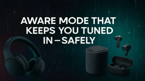 Bluetooth Earbuds with Aware Mode for Safe Listening