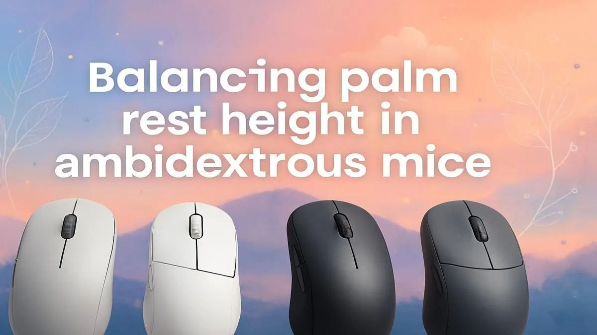 Optimize palm rest balance for ambidextrous mice