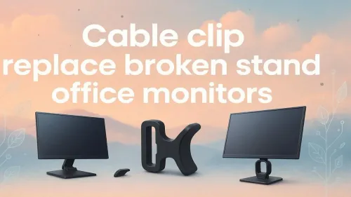 Cable Clip Replacement for Broken Office Monitor Stands