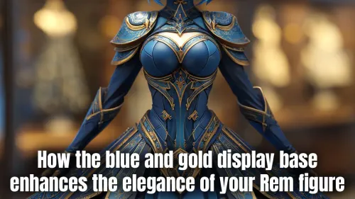 Blue and Gold Rem Figure Display Base