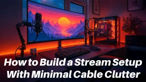 stream setup with minimal cable clutter