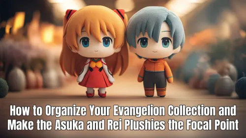 Evangelion Collection Display: Showcase Asuka & Rei Plushies