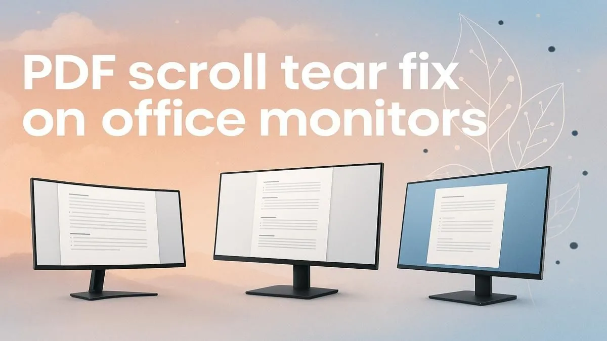 Stop PDF scroll tearing now