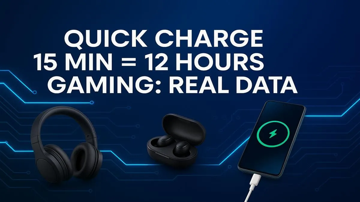 15 Min Fast Charge for 12 Hrs Gaming