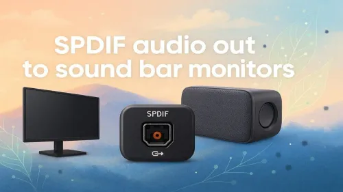 SPDIF Audio Out: Maximize Sound Bar Monitor Clarity