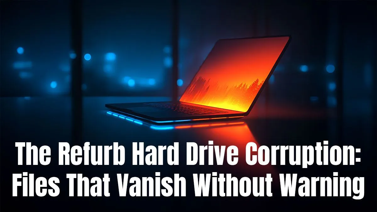 Refurb Hard Drive Files Vanishing?