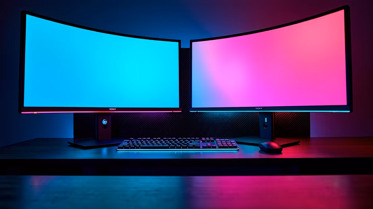 A Dual-monitor Setup for Gaming or for Web Development: