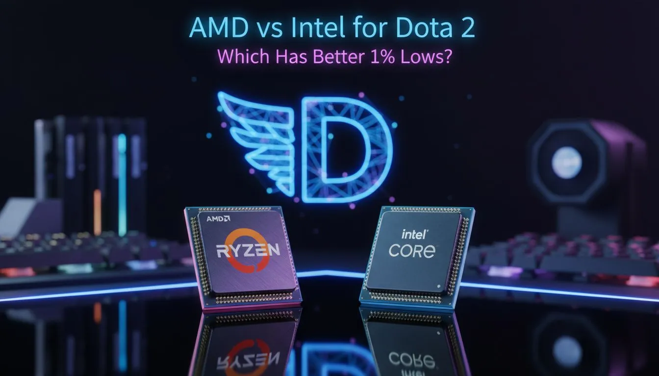 Dota 2 1% Lows: AMD vs Intel