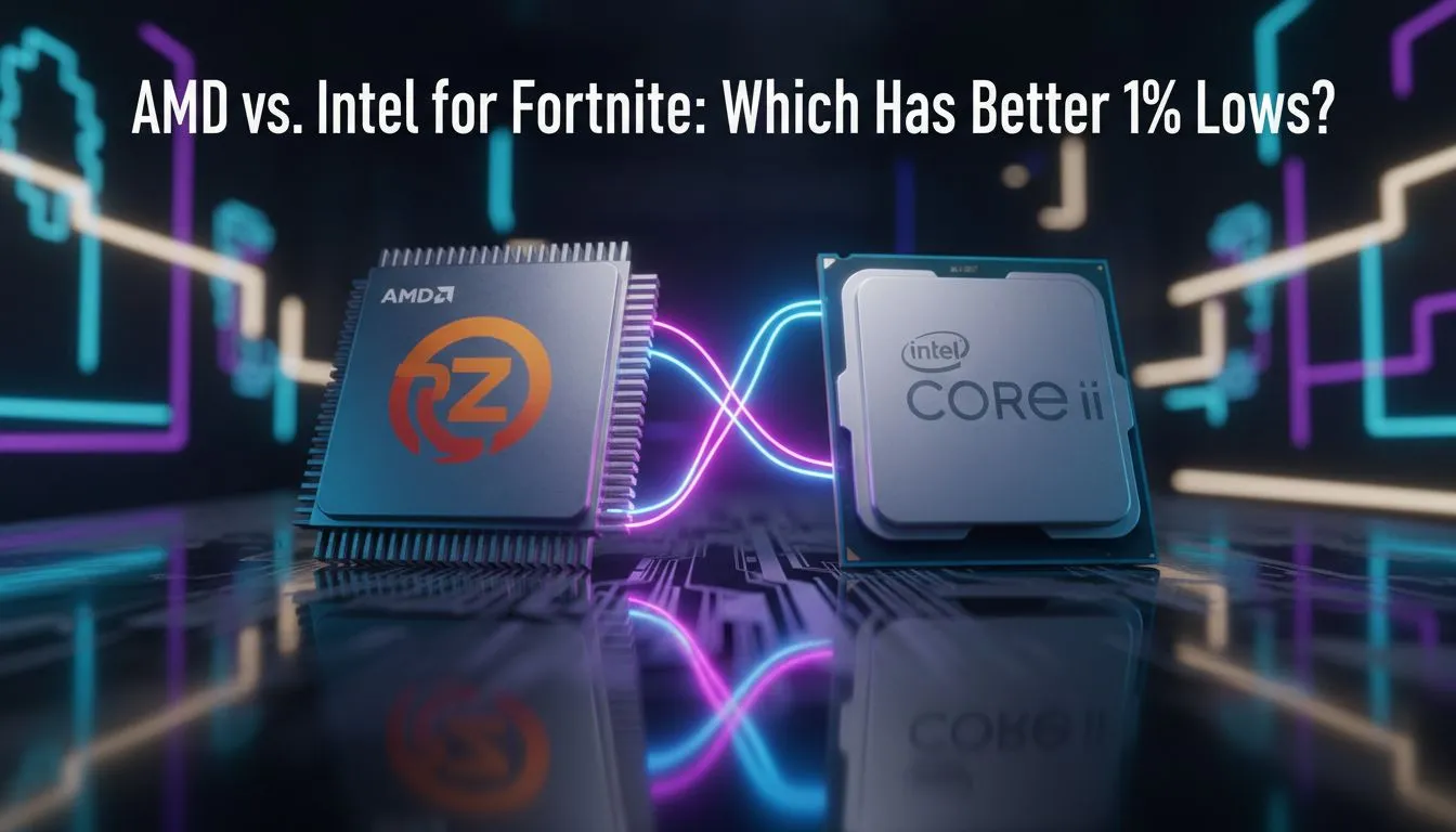 Fortnite 1% Lows: AMD vs Intel