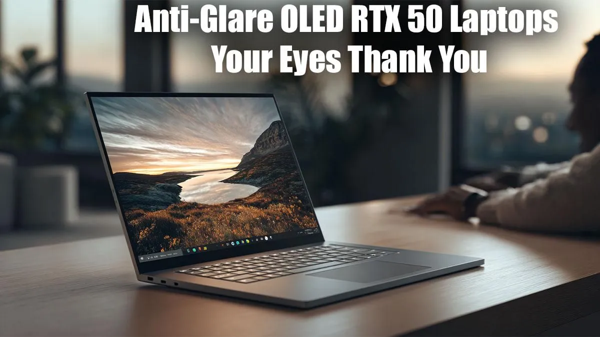 OLED laptops with anti-glare