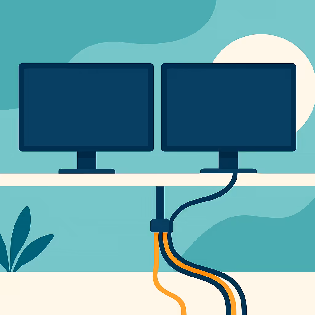 Clean Cable Management for Arozzi Dual Monitors