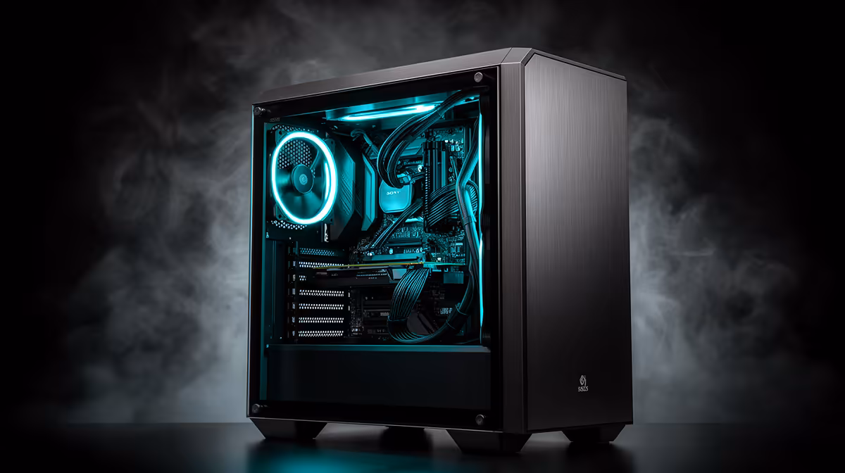 Cable management behind tempered glass