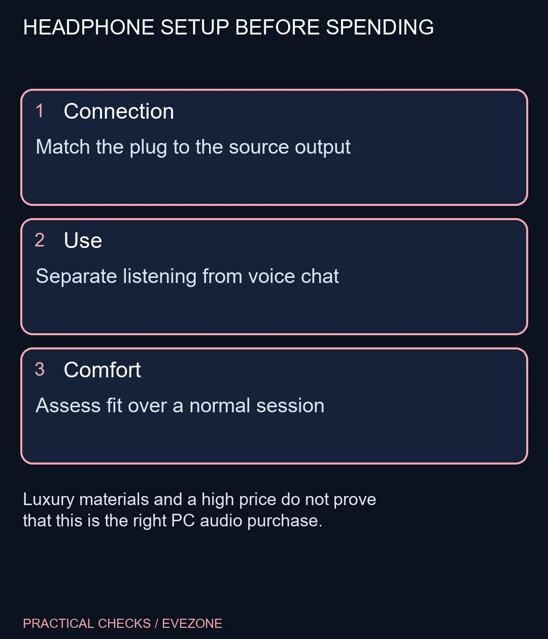 HEADPHONE SETUP BEFORE SPENDING