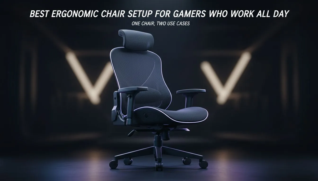 Dual-Use Ergonomic Chair Setup