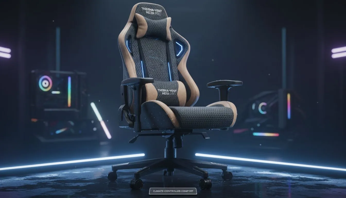 Cooling gaming chair materials