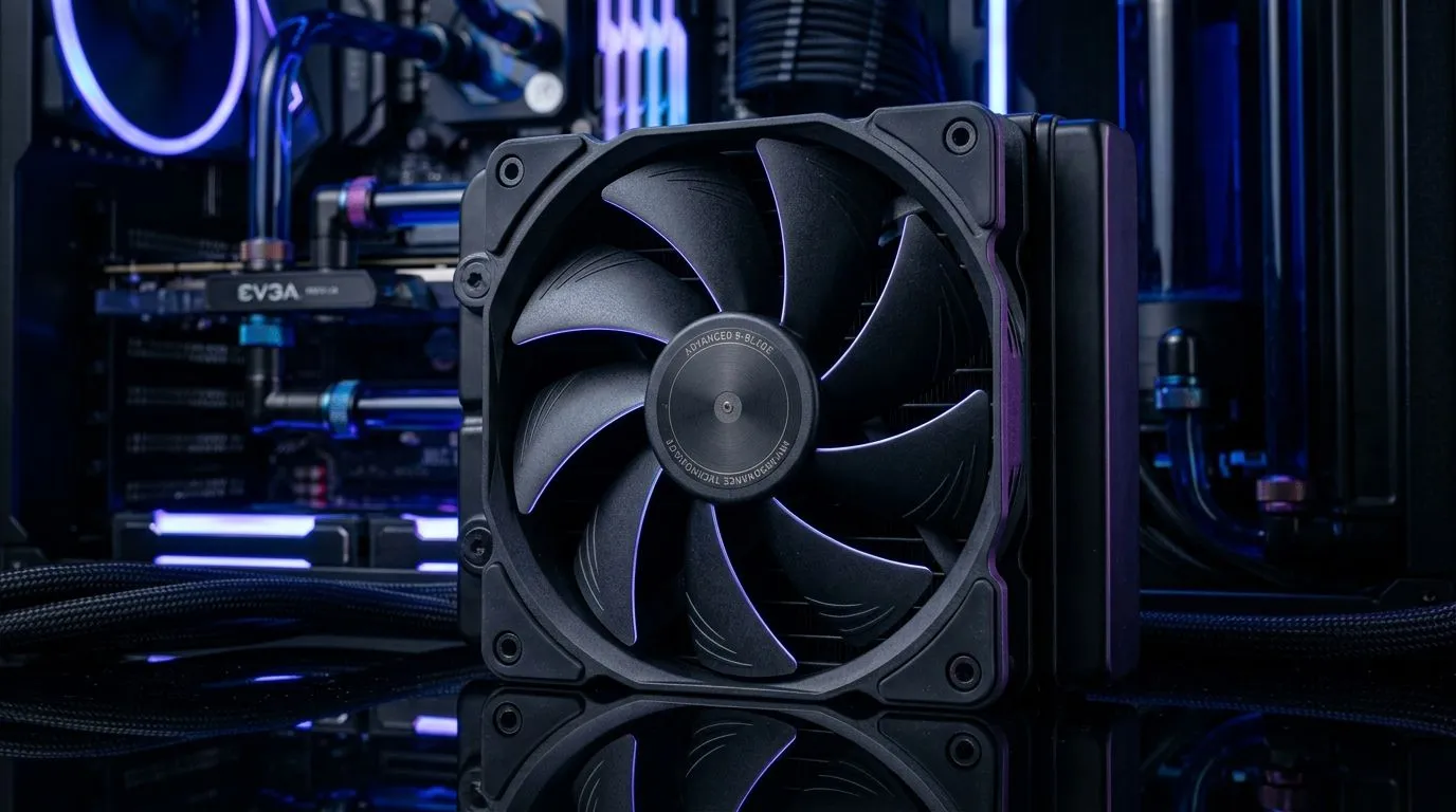 Lower noise with 9-blade anti-resonance fans