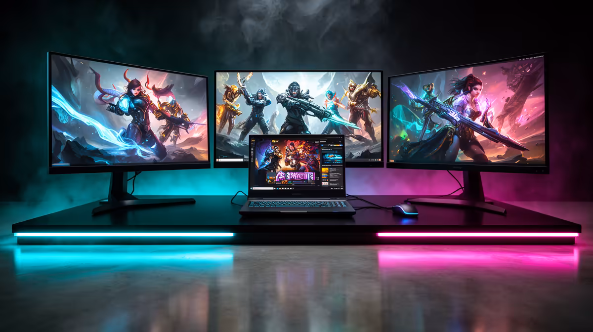 3-Display Desk Setup for M5 Pro MacBook