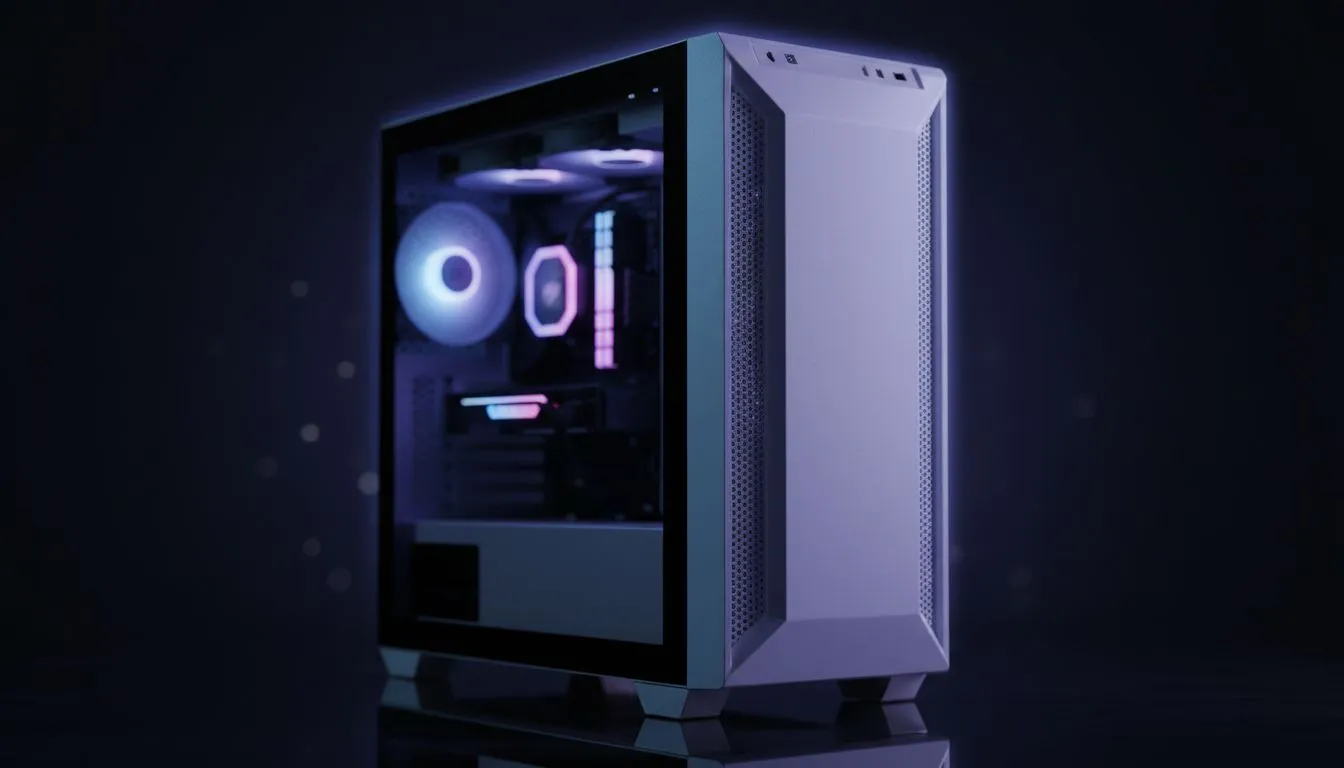 Top white tempered glass gaming cases