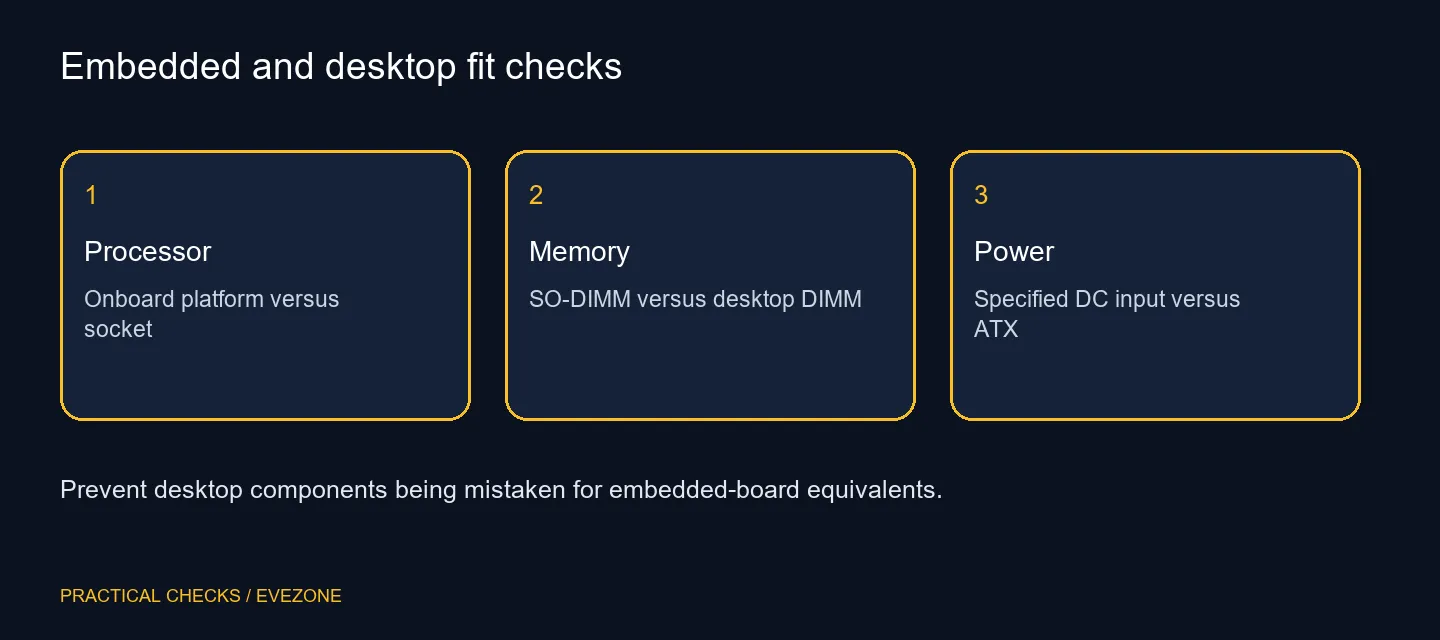 Embedded and desktop fit checks