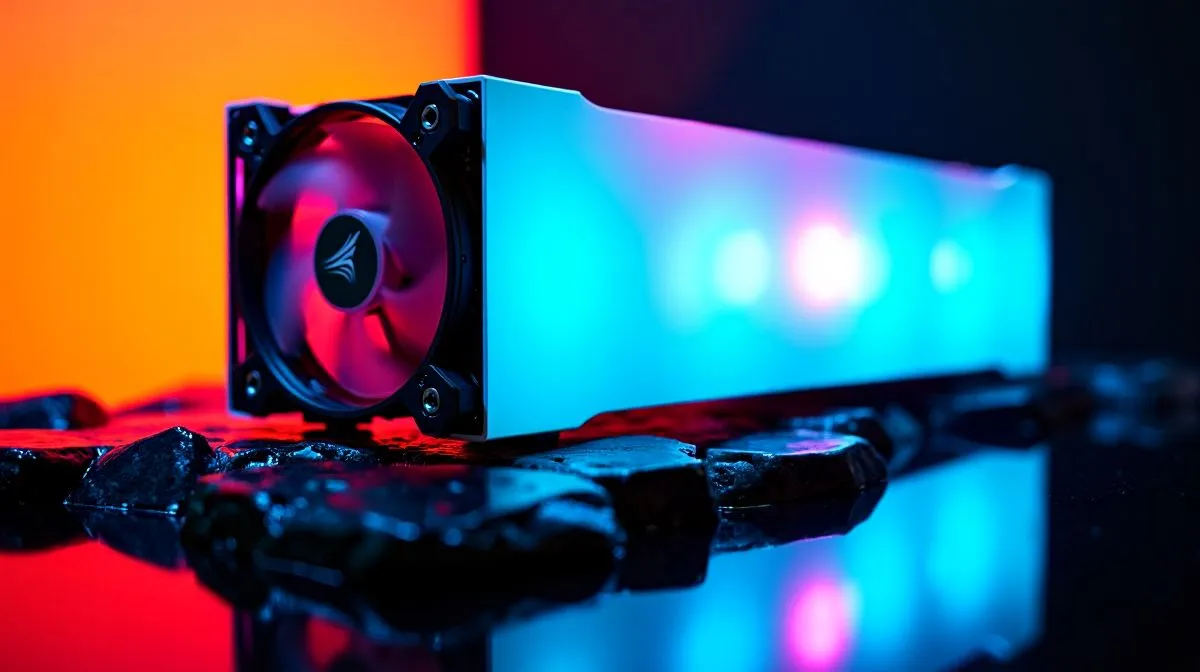 Clean white build with LCD cooling modules