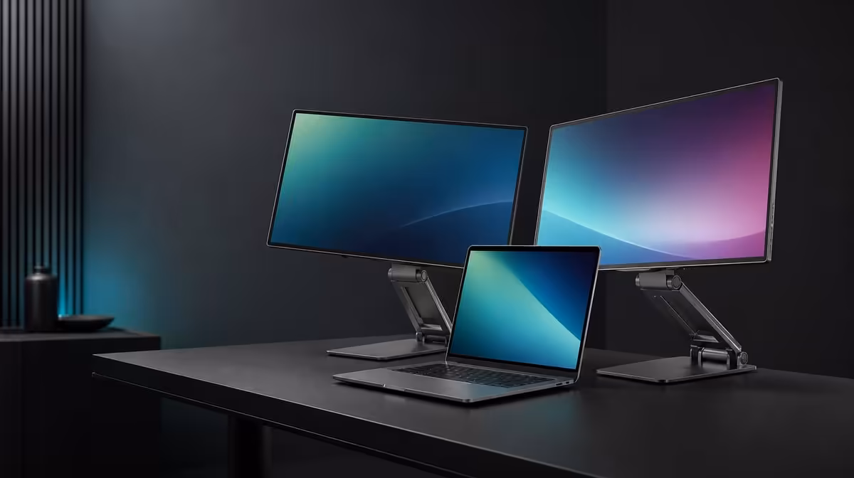 Let the same display shift between desk arrangements
