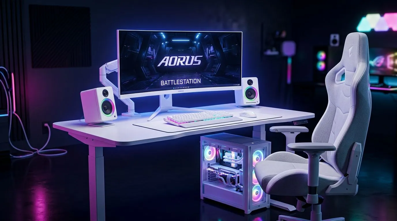 Build a clean white battlestation for FPS comfort