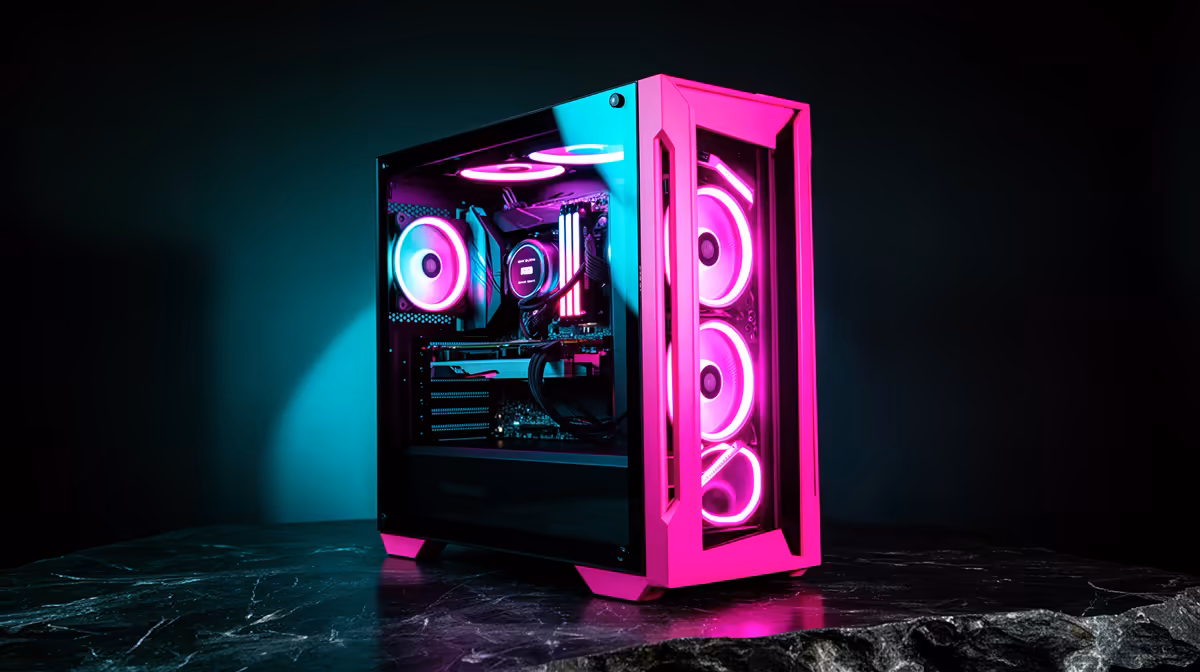 Building a pink aesthetic gaming PC: colour palette checks